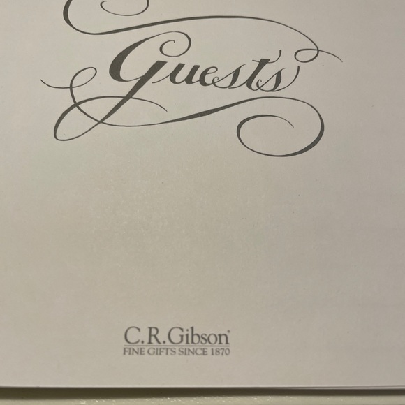 New C R  Gibson Wedding White Guess Book - Picture 3 of 6